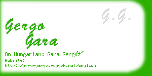 gergo gara business card